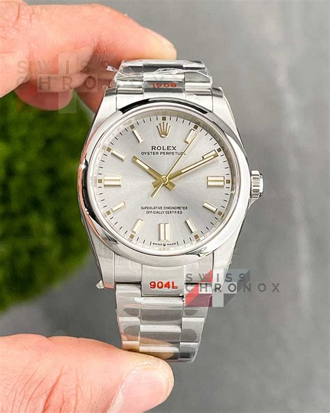 rolex oyster perpetual silver